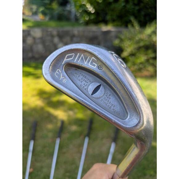 Vintage Original Ping Cat Eye Black Karsten 3, 5-9 Irons Set Steel Shaft RH-Read - Picture 2 of 15